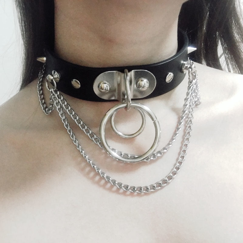 Sm Collar Necklace Dog Slave Choker Cowhide Necklace Collar Sex Toy  Alternative Binding Couple Toy